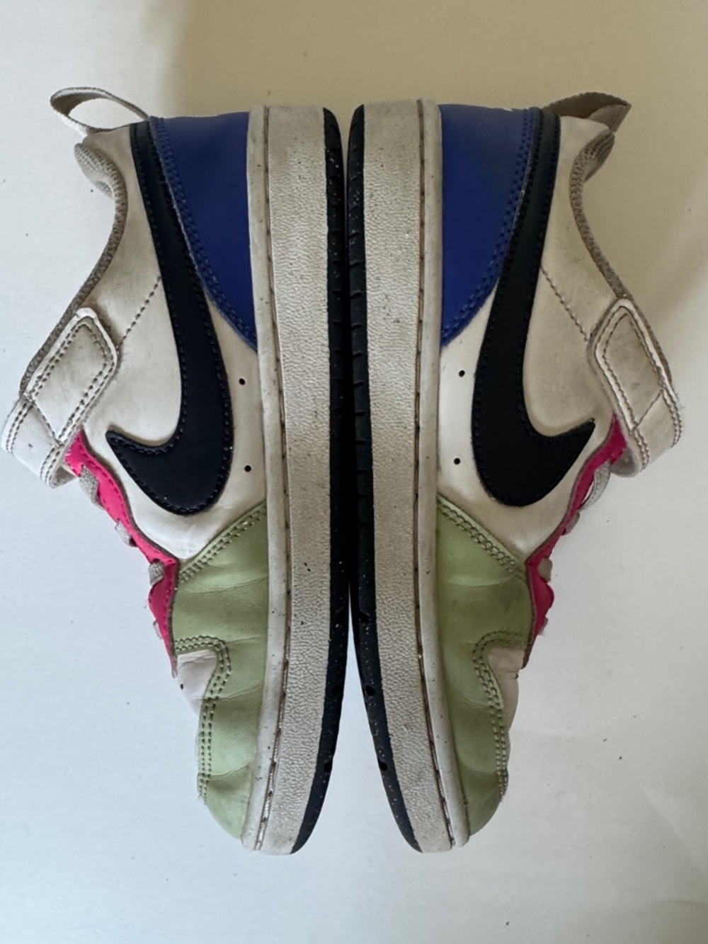 Nike(PS) Court Borough Low Recraft Shoes‎ 'White Pink Dark Obsidian' Size 2.5